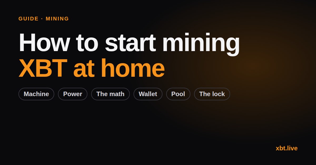 How to start mining XBT at home
