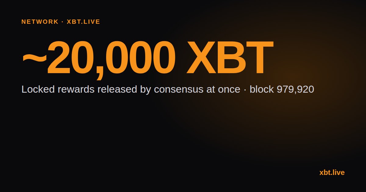 XBT coinbase lock
